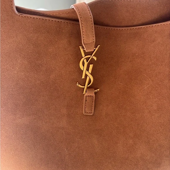 YSL Brown Suede Tote Bag - Picture 2 of 9